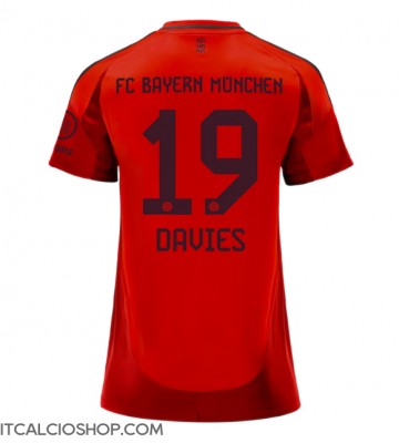 Bayern Munich Alphonso Davies #19 Prima Maglia Femmina 2024-25 Manica Corta